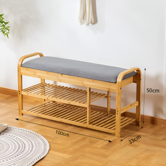 Wood Bench With Storage